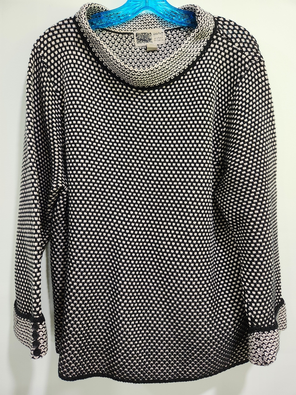 Habitat Black & White Textured Crewneck Sweater